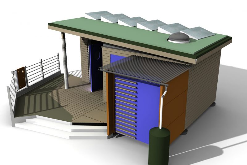 3d render of sustainable ecoshed