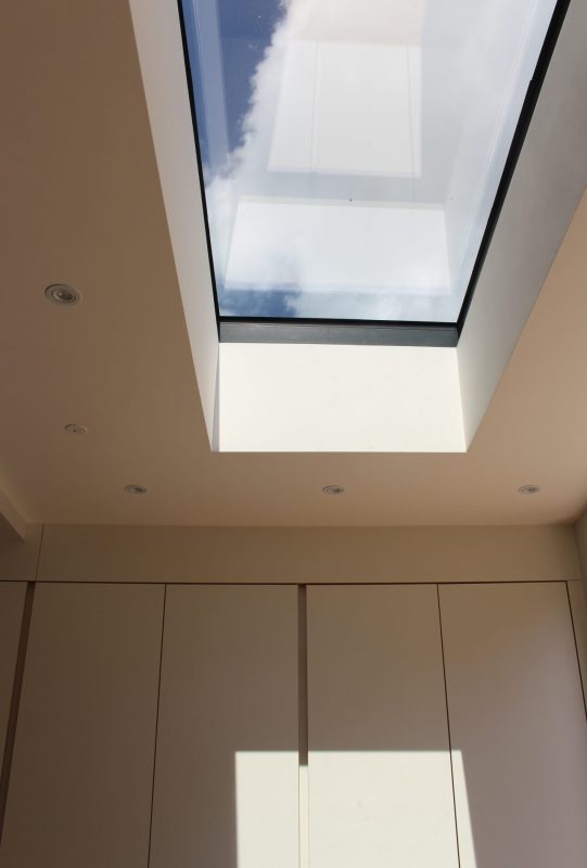 Fulham Architects 004 Internal view of Flat Rooflight looking outwards from Extension Interior