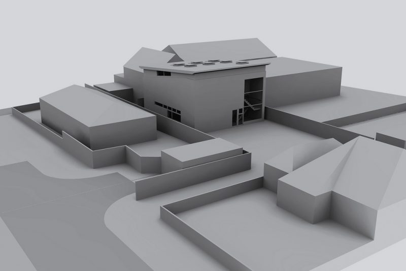3D clay render of community centre