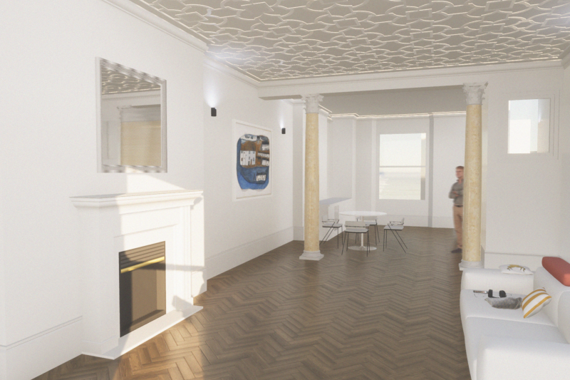 An image showing a render of a listed building project in Brighton