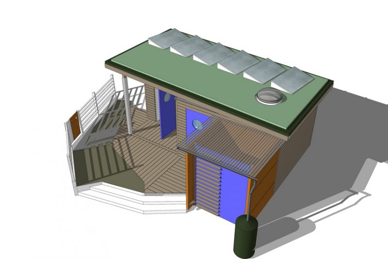 3d render of sustainable ecoshed