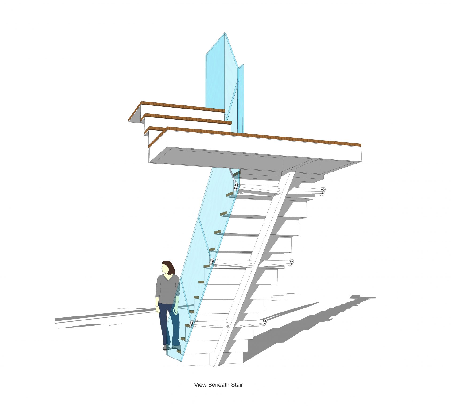 Image showing a 3D model of a staircase