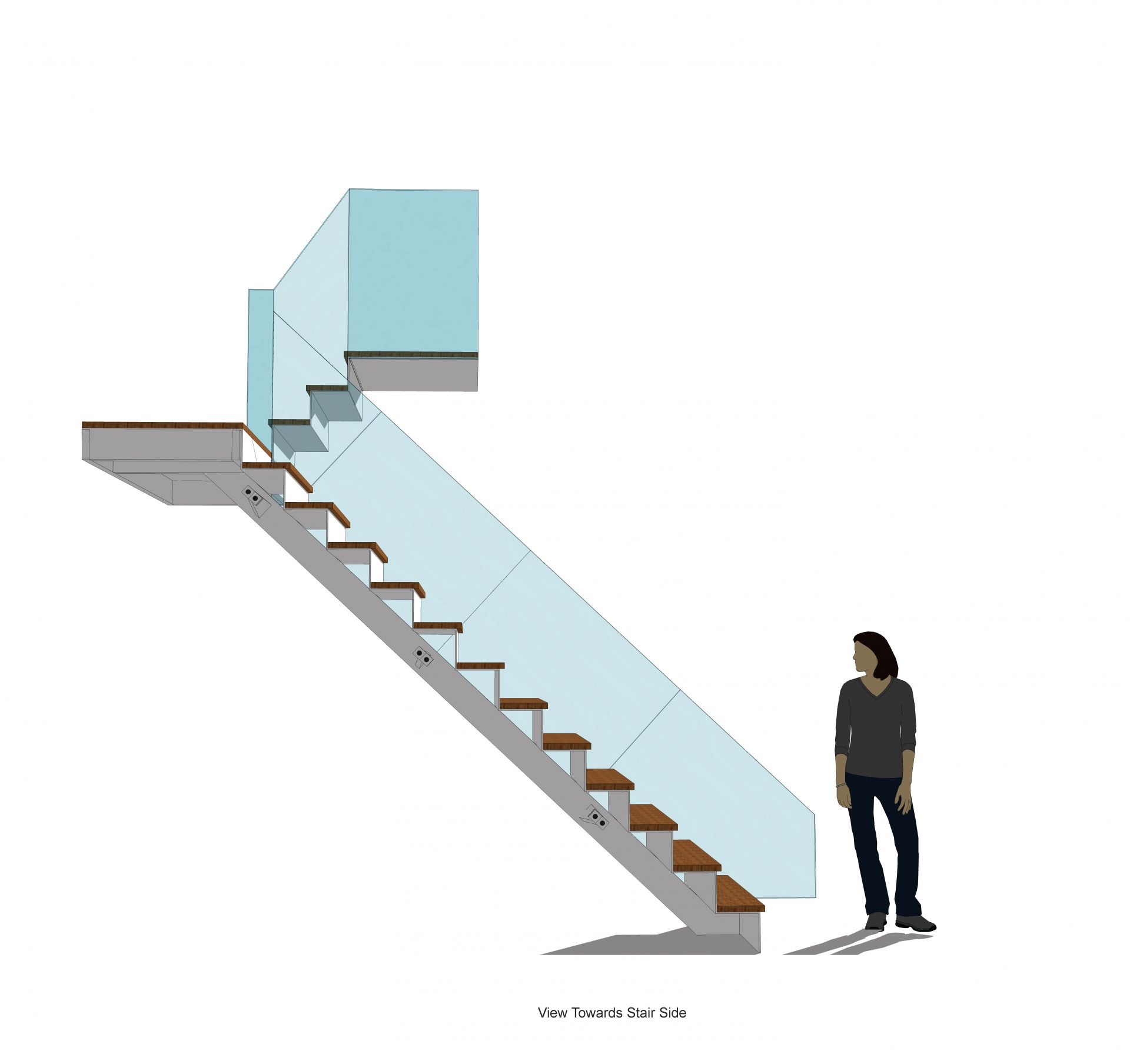 Image showing a 3D model of a staircase