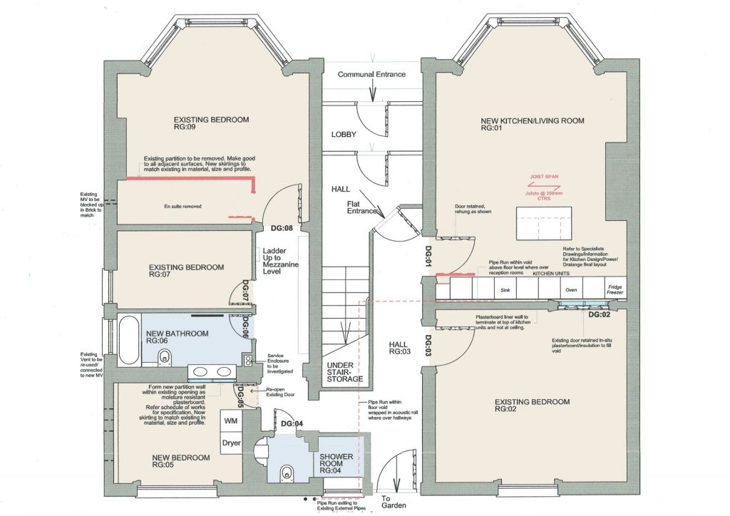 Floorplans for planning application for development in Brighton