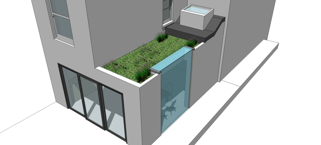 rugby road sedum roof 3d model test