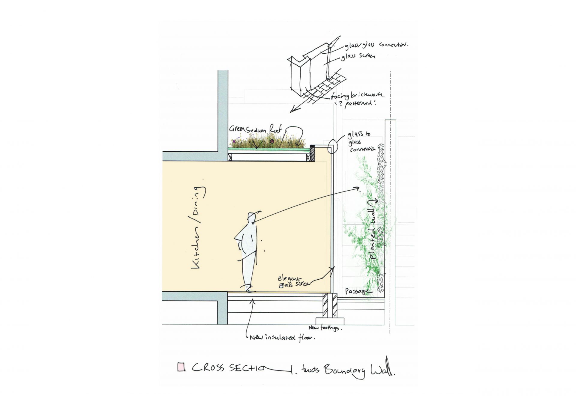 sedum roof sketch details for rugby road