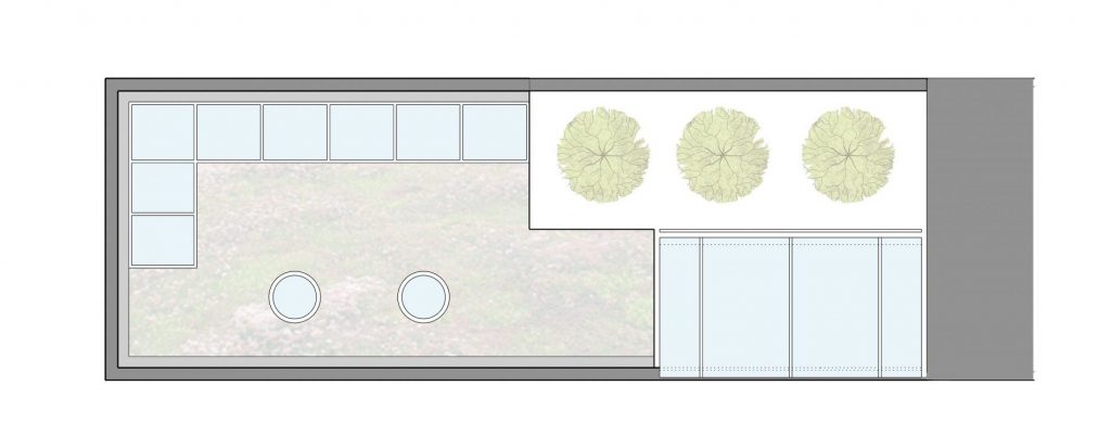 2D graphic showing a roof plan