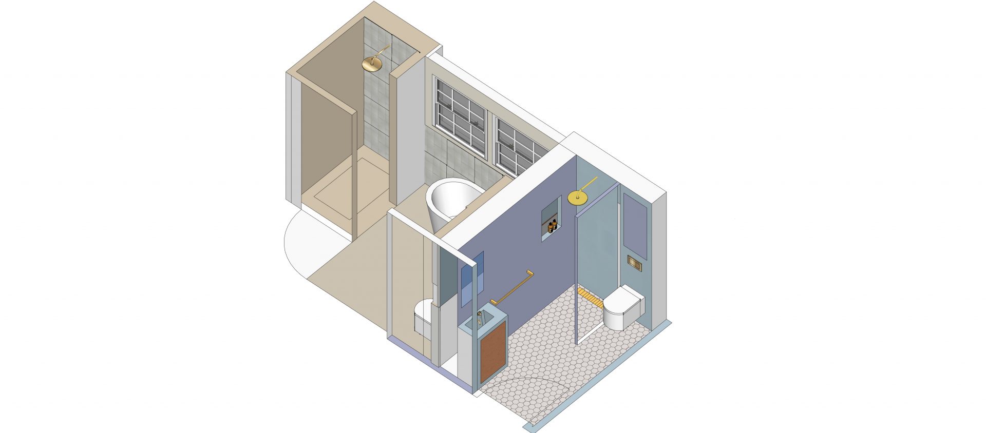 image showing a 3d model of a bathroom design in worthing