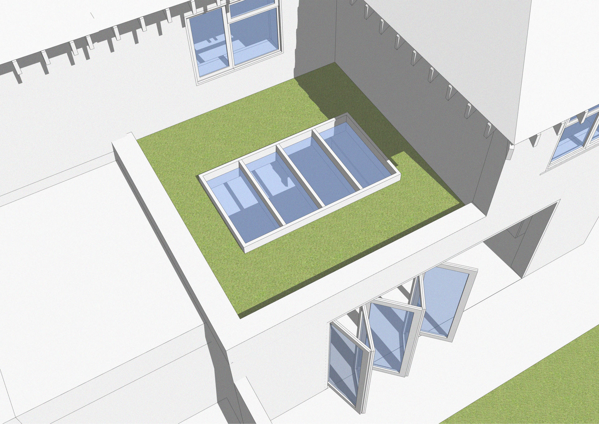 An image showing a 3D model of an infill project in Hove