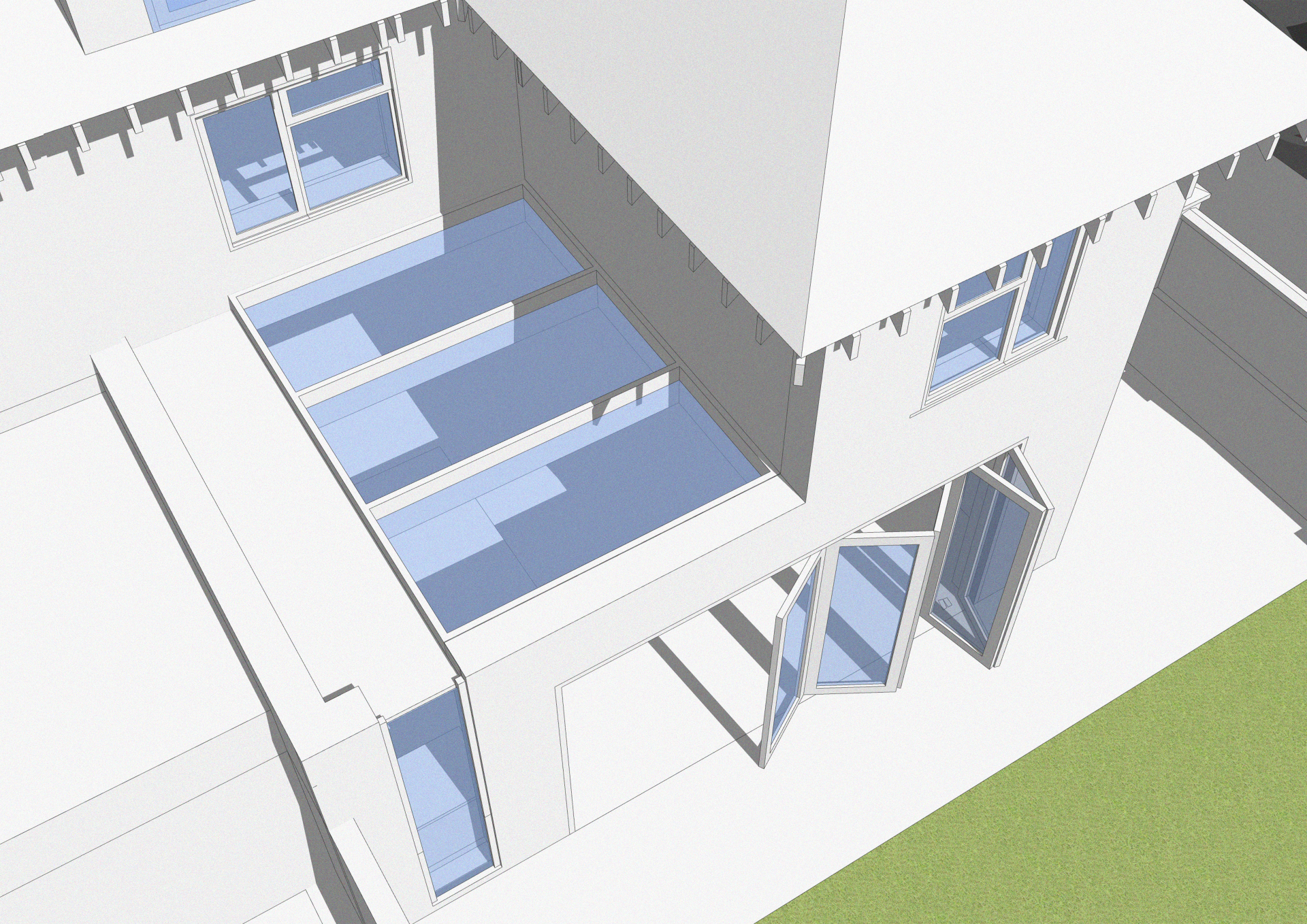 An image showing a 3D model of an infill project in Hove