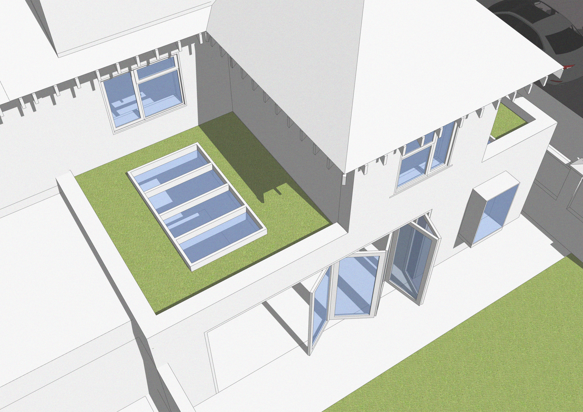 An image showing a 3D model of an infill project in Hove