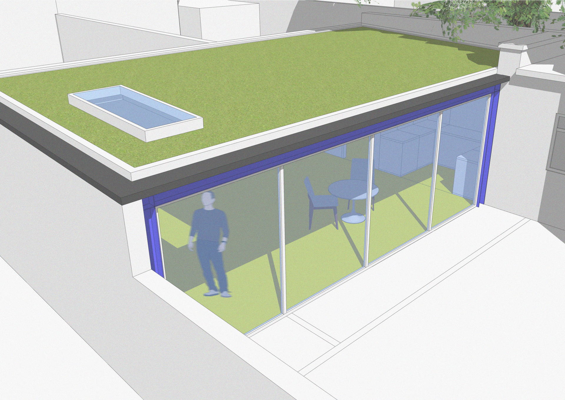 An image showing a 3D model of a studio project in Hove