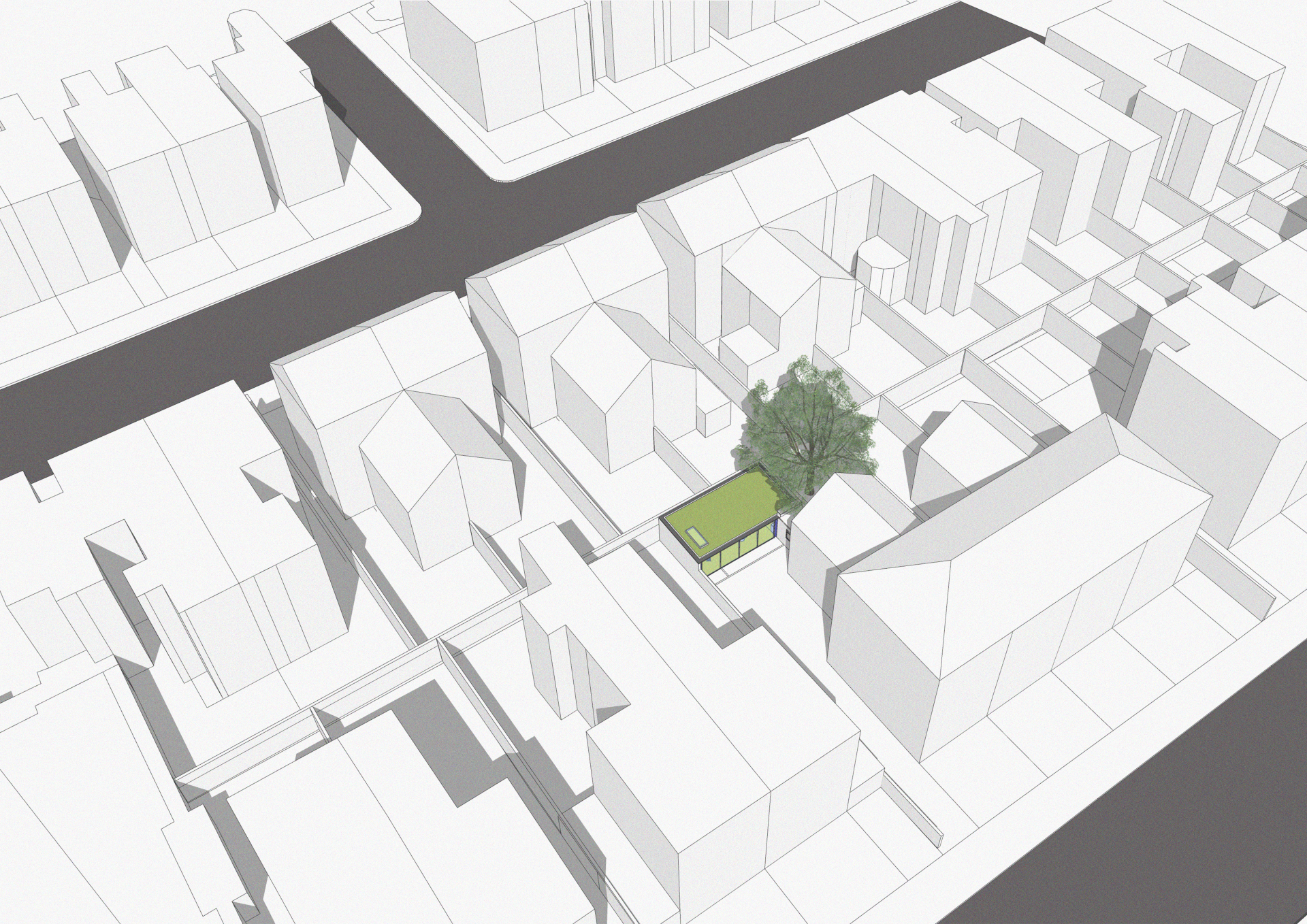 An image showing a context model of a studio project in Hove