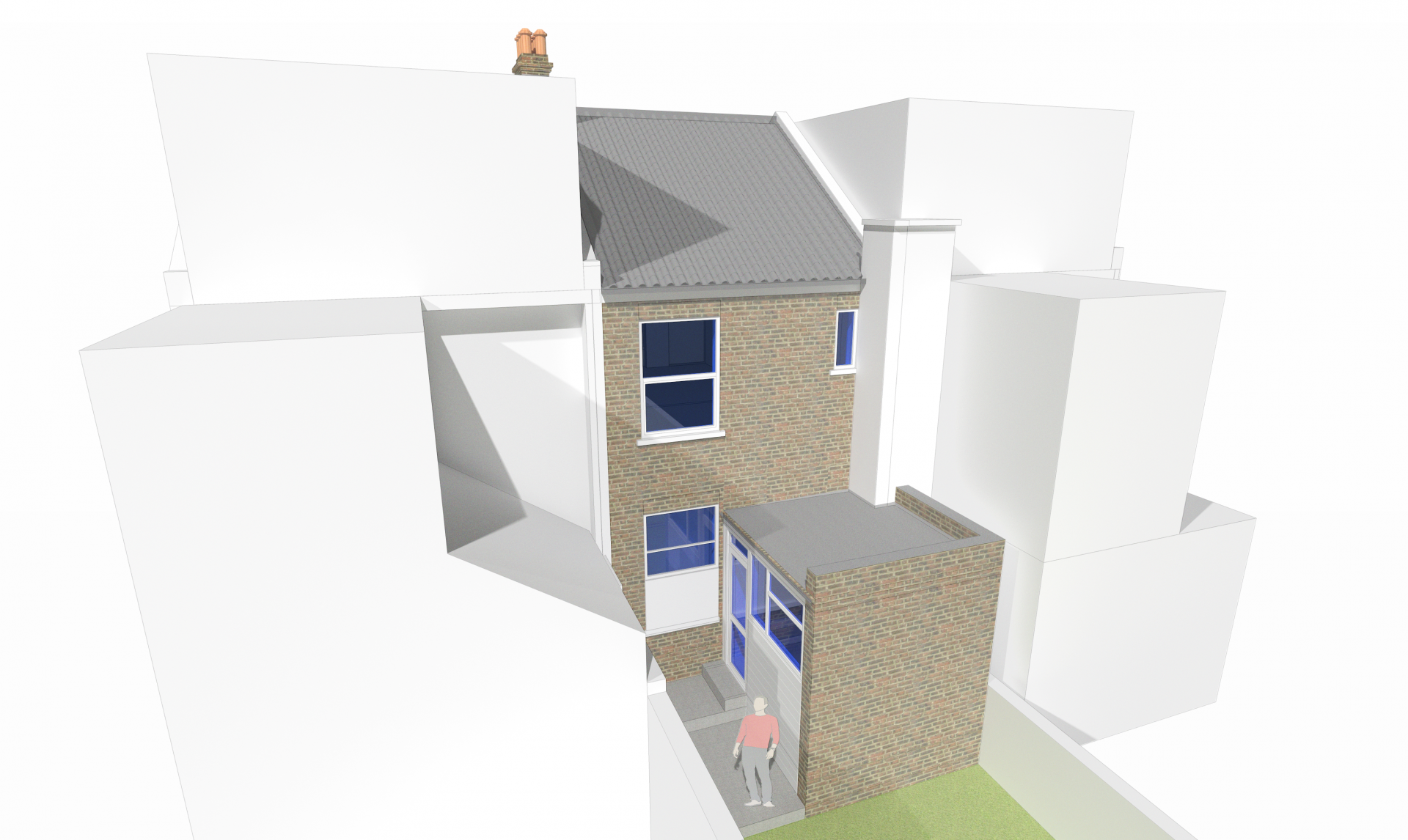 An image showing a 3D model of an infill project in Brighton