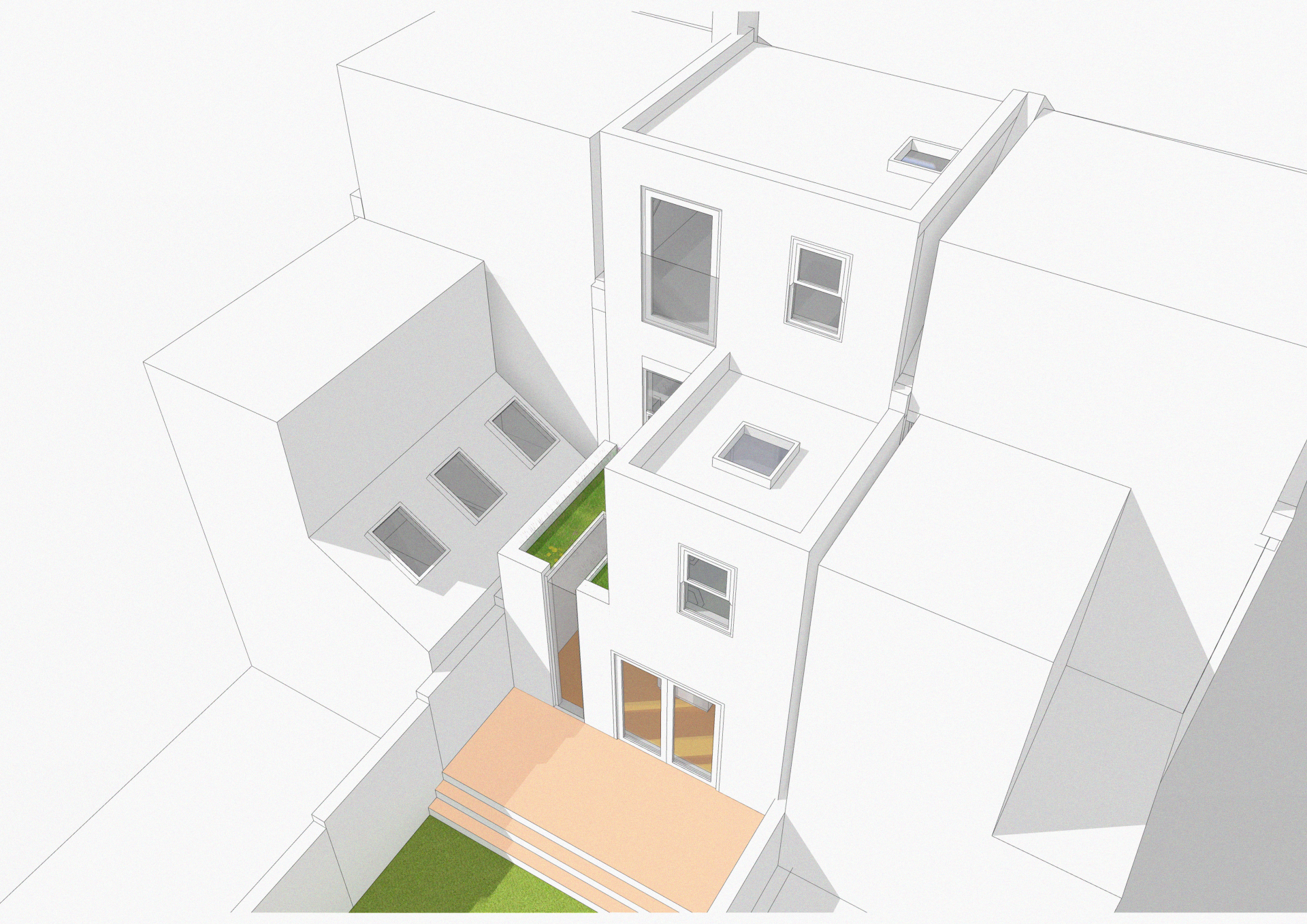 An image showing a 3D model of an infill project in Brighton