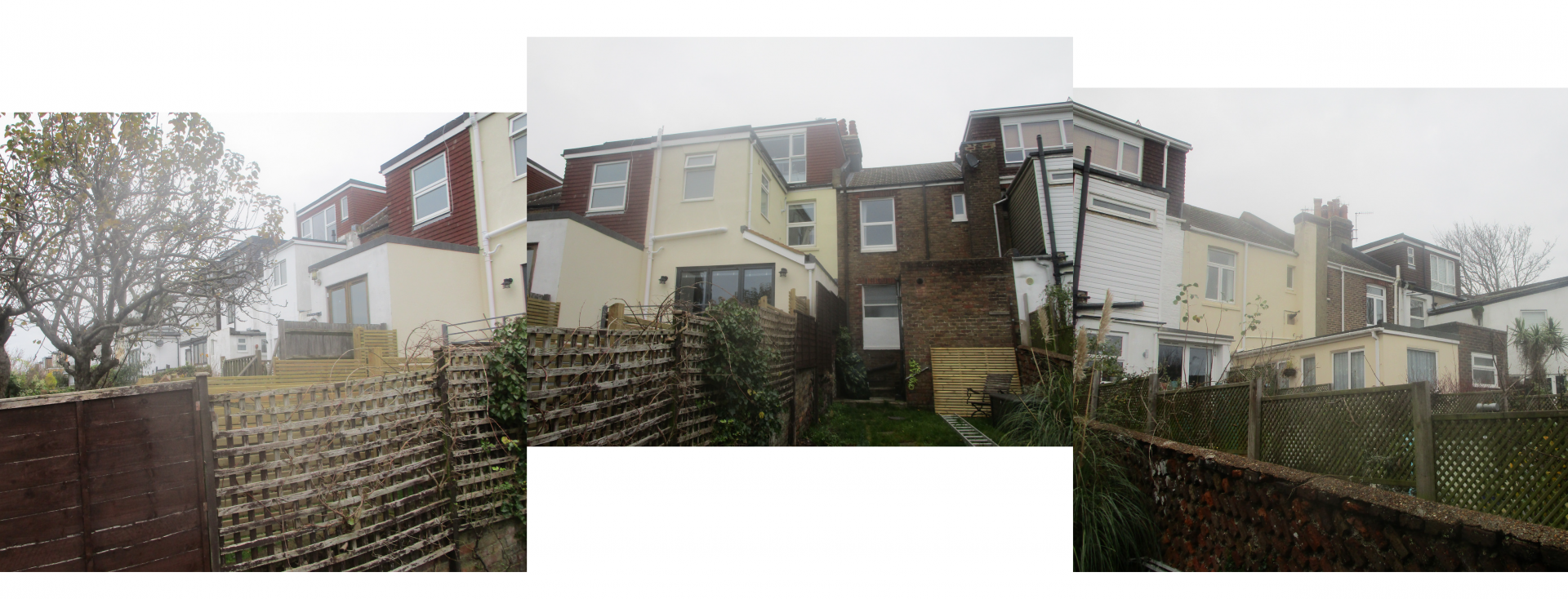 An Image showing the garden of an infill project in Brighton