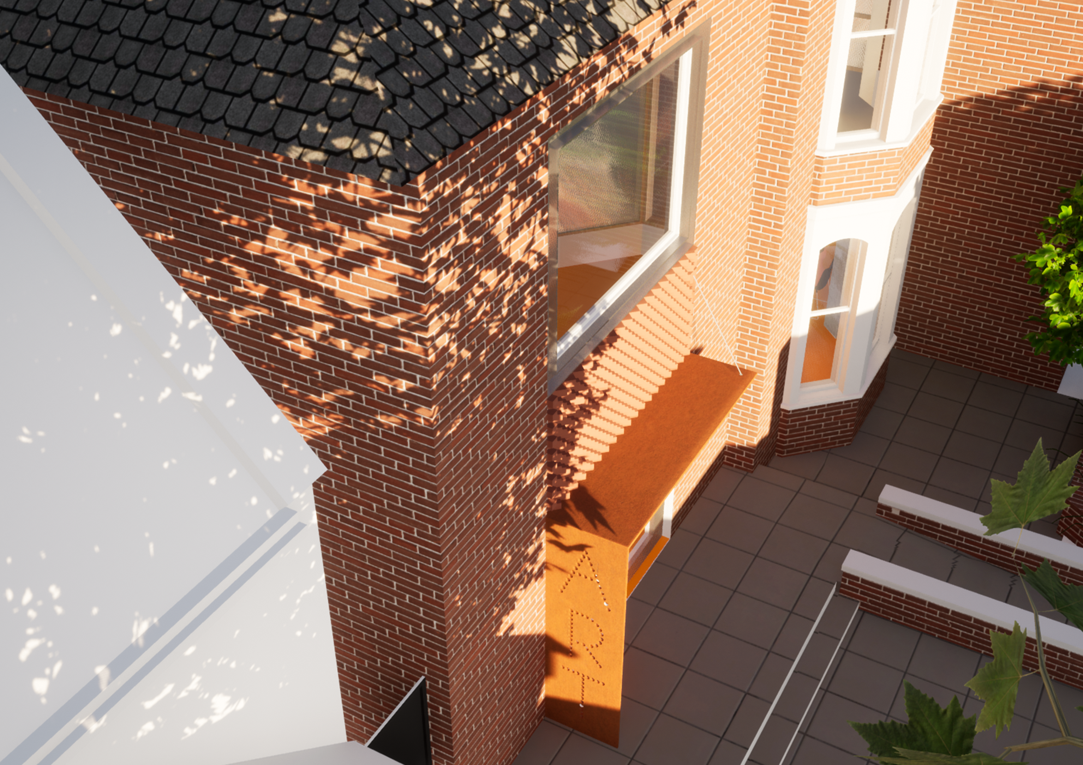 A 3D view of a community centre project in Colchester