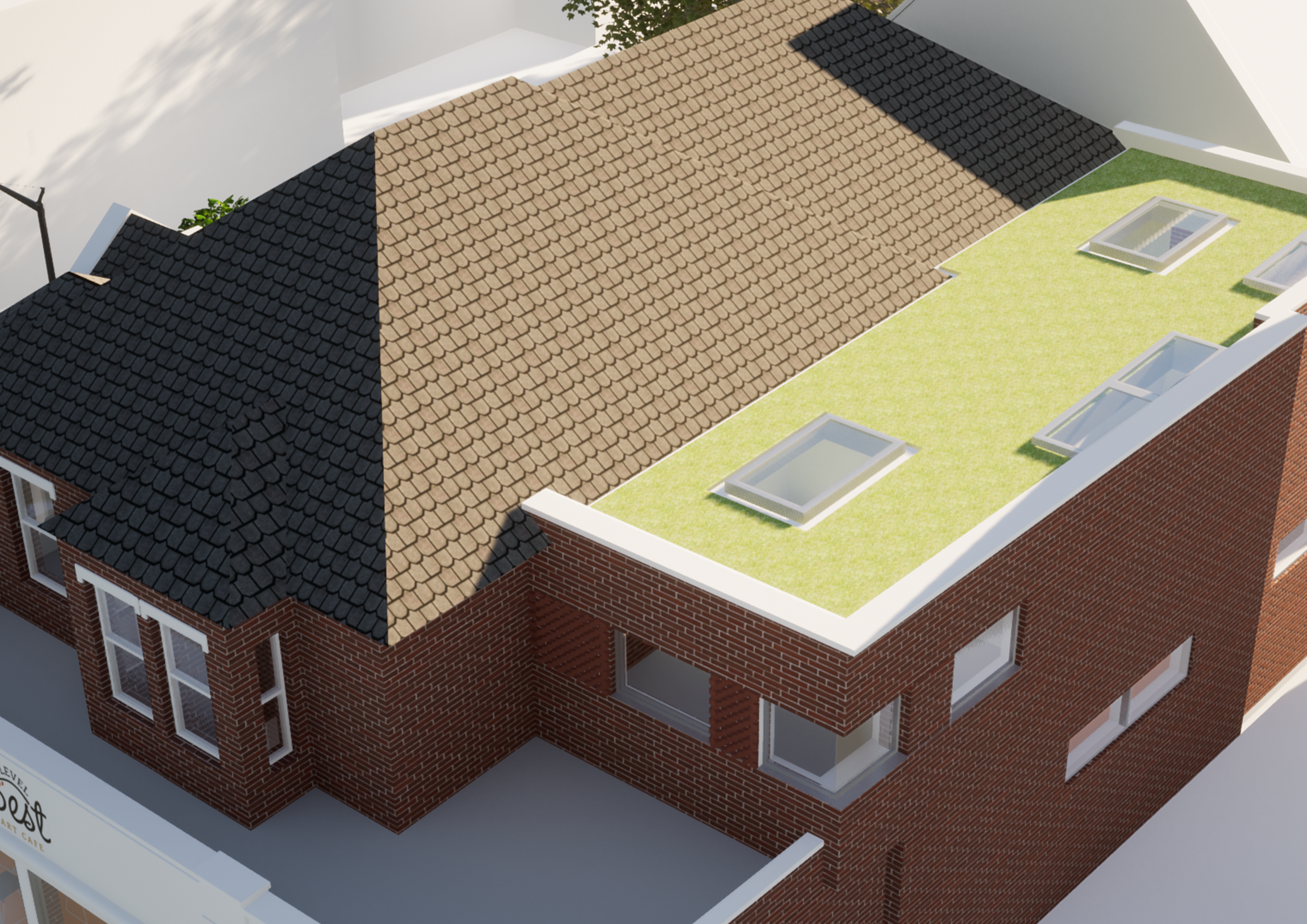 Proposal 02 A 3D view of a community centre project in Colchester