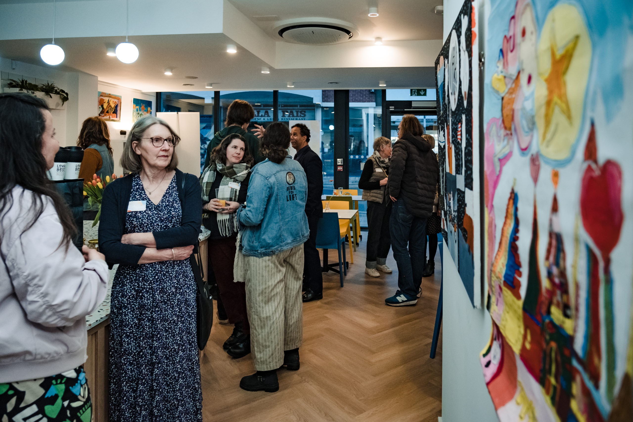 View of Gallery Space Architecture in Art Café Colchester during soft launch