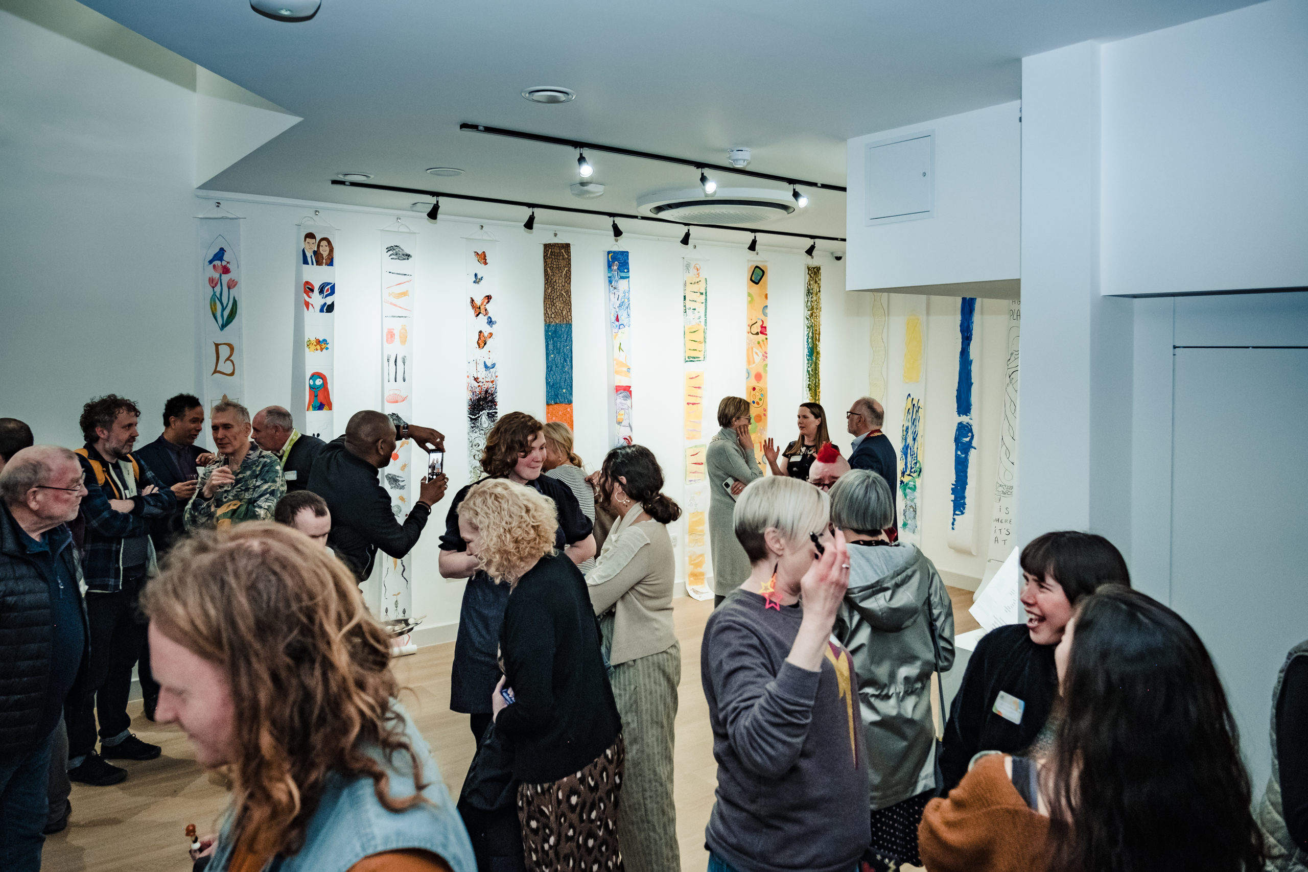 View of Gallery Space Architecture in Art Café Colchester during soft launch