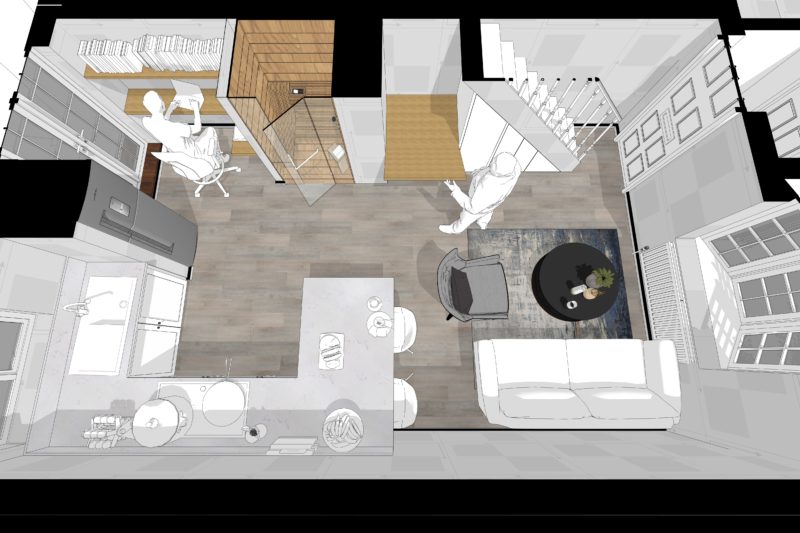 A 3D axonometric view of a project in Brighton