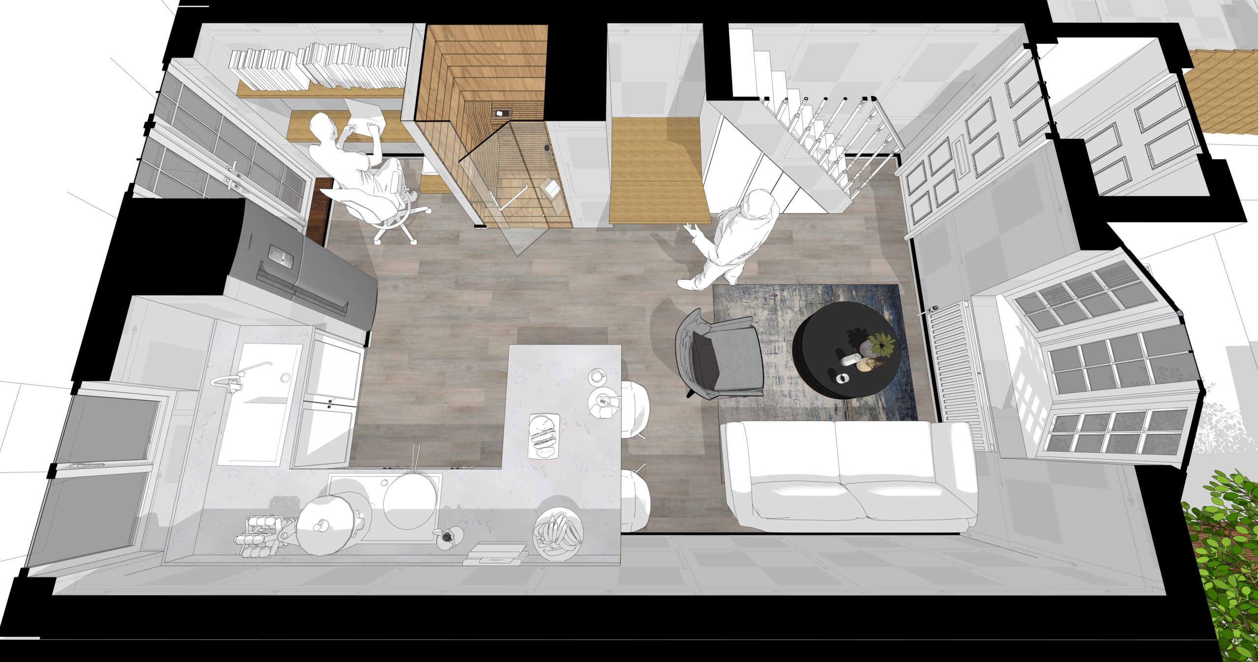 Brighton Interior Design A 3D axonometric view of a project in Brighton