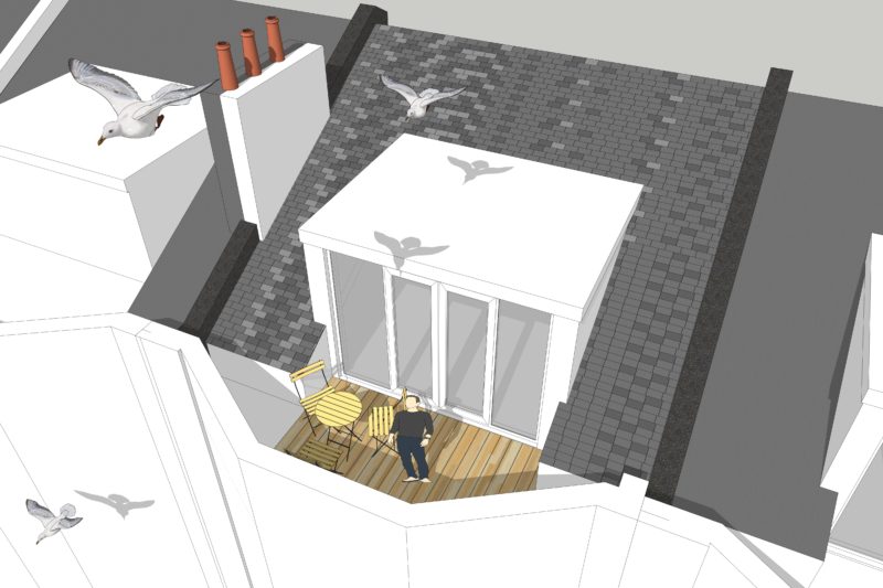 Second week back and second Planning permission for New Roof Terrace in Brighton